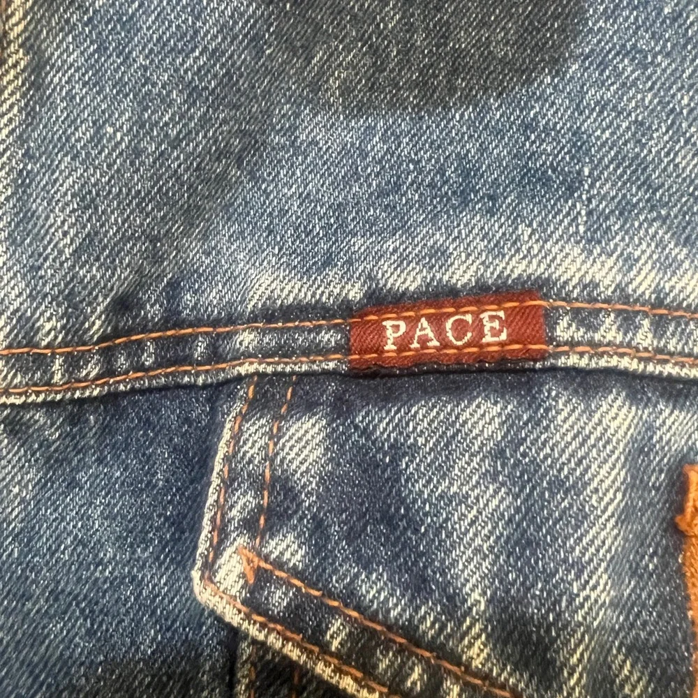 Vintage 1990s‎ Pace Brand Heavy Stone Washed Full Button Denim Jacekt Size XL